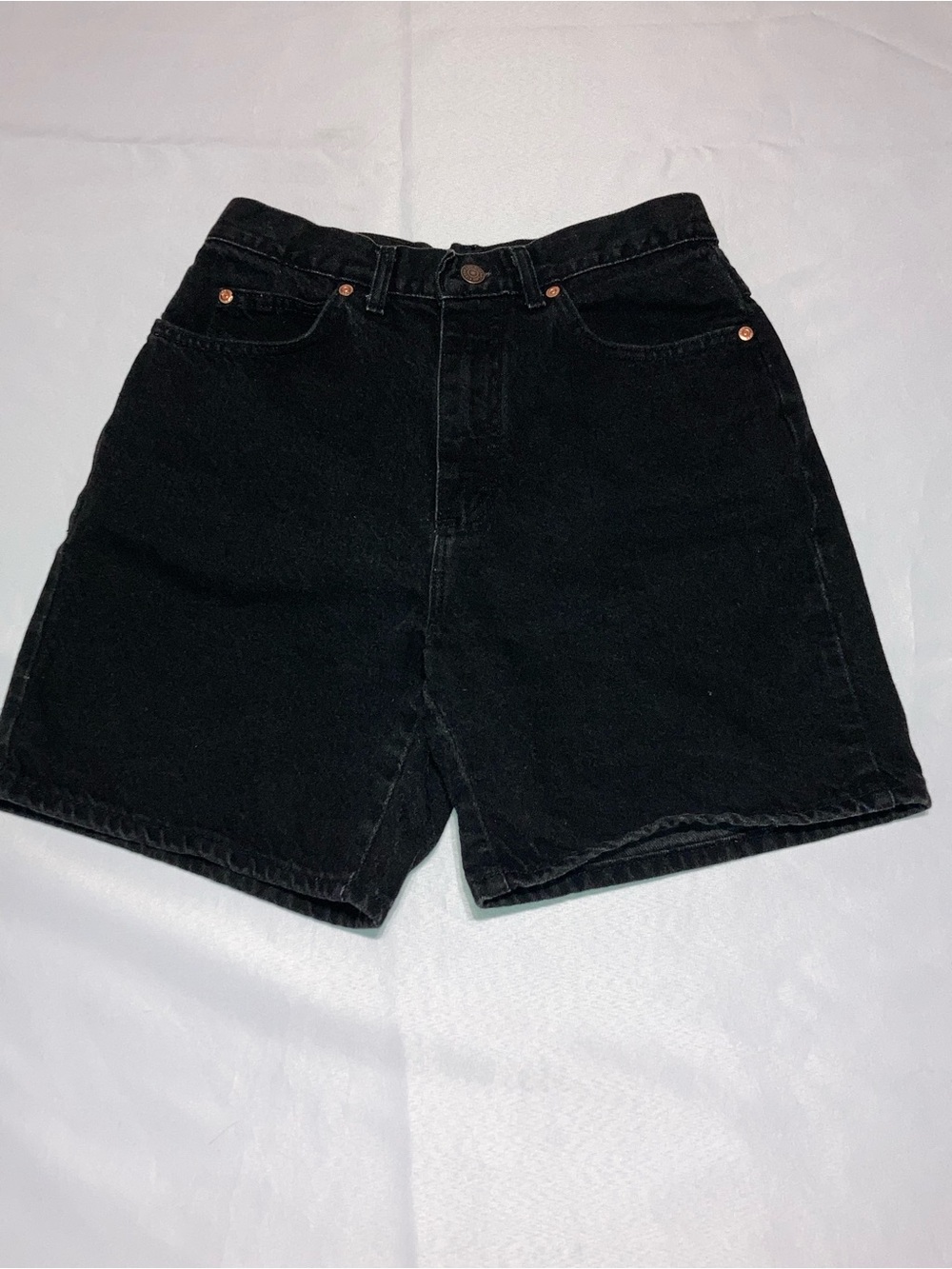 Riders by Lee Black Mid-Rise Denim Shorts